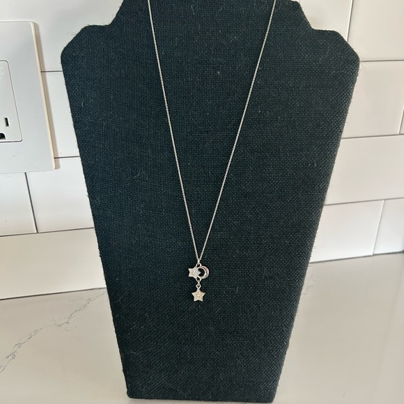 Jewelry - Celestial Moon & Stars Silver Tone Necklace